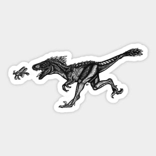 Raptor and Meganeura Sticker